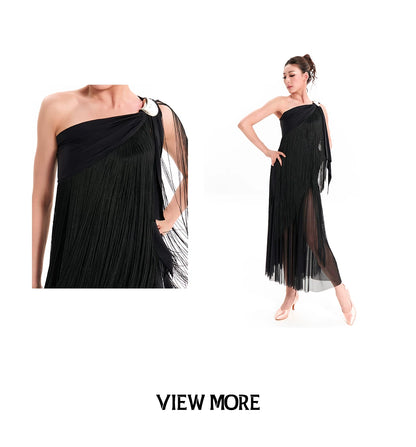 DUYQ "Mountain Awakening Rain Modern" 015 tassel with film modern dance women's top practice clothes national standard professional