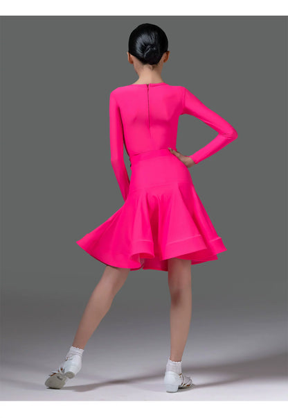 MLX.8986 new Latin dance costumes for children's professional competitions, children's practice table, performance costumes, split sets