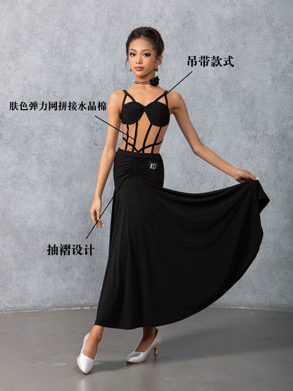 TID children's ballroom dance dress new ballroom dance waltz swing skirt special national ballroom dance watch performance uniform
