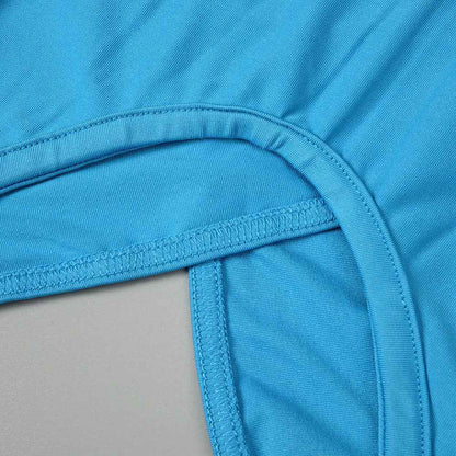 Z0019 Blue High Waist Slim Dress