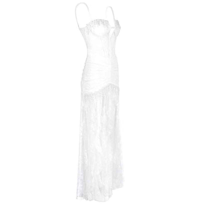 BD2628 one-shoulder lace slim dress