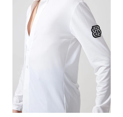 BOBO DANCE Latin Dance Suit Men's Long Sleeve Top Practice Suit Loose Couple Shirt Premium Shirt Professional Art School Student
