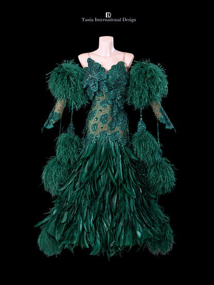 TID M1327 women's ballroom dance dress ballroom dance professional competition costume - Mine·Jas