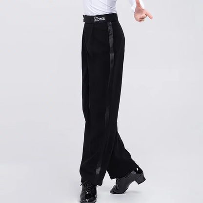 G.DANCE Children's Dance Costume Boys Latin Modern Dance White Shirt Trousers Performance Competition Regulations Uniform 5106