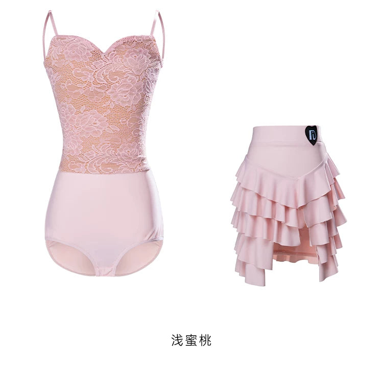 TID dance suit girls practice suit new lace suspender dance suit children's Latin performance suit