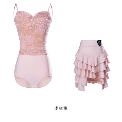 TID dance suit girls practice suit new lace suspender dance suit children's Latin performance suit