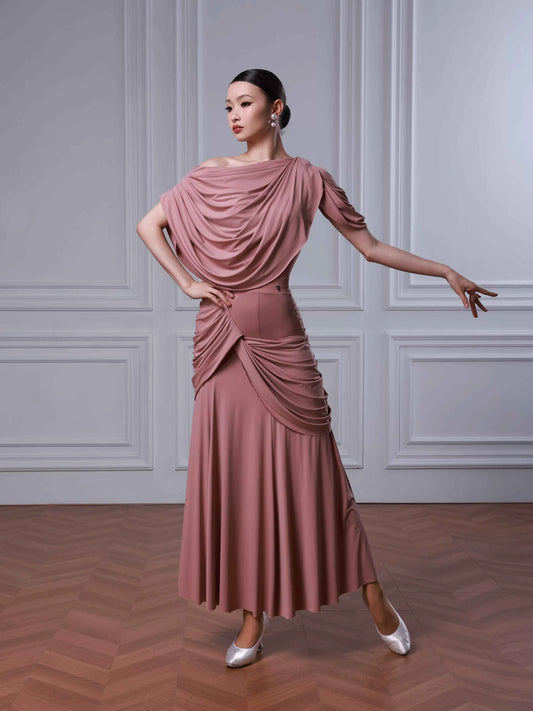 TID modern dance suit female senior split waltz dance costume elegant ballroom dance skirt B084/S053