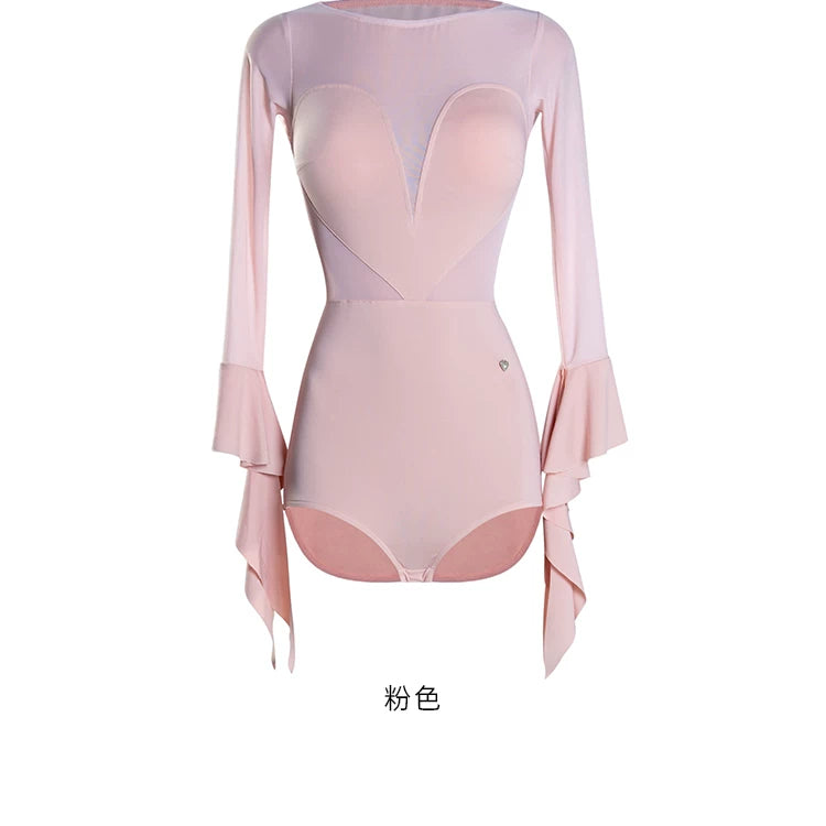 TID modern dance suit new long-sleeved one-piece top professional women's ballroom dance practice clothing B079/K019