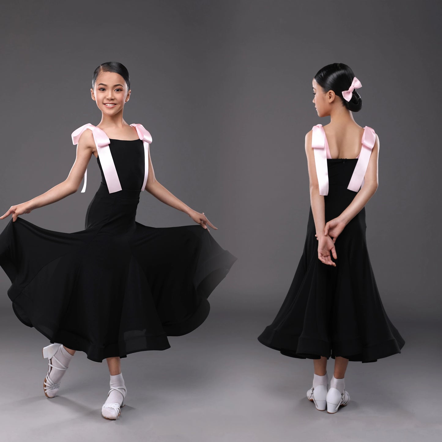 TID. CM004 Children's Women's Modern "Little Ribbon" Split Practice Standard Uniform Dance Skirt