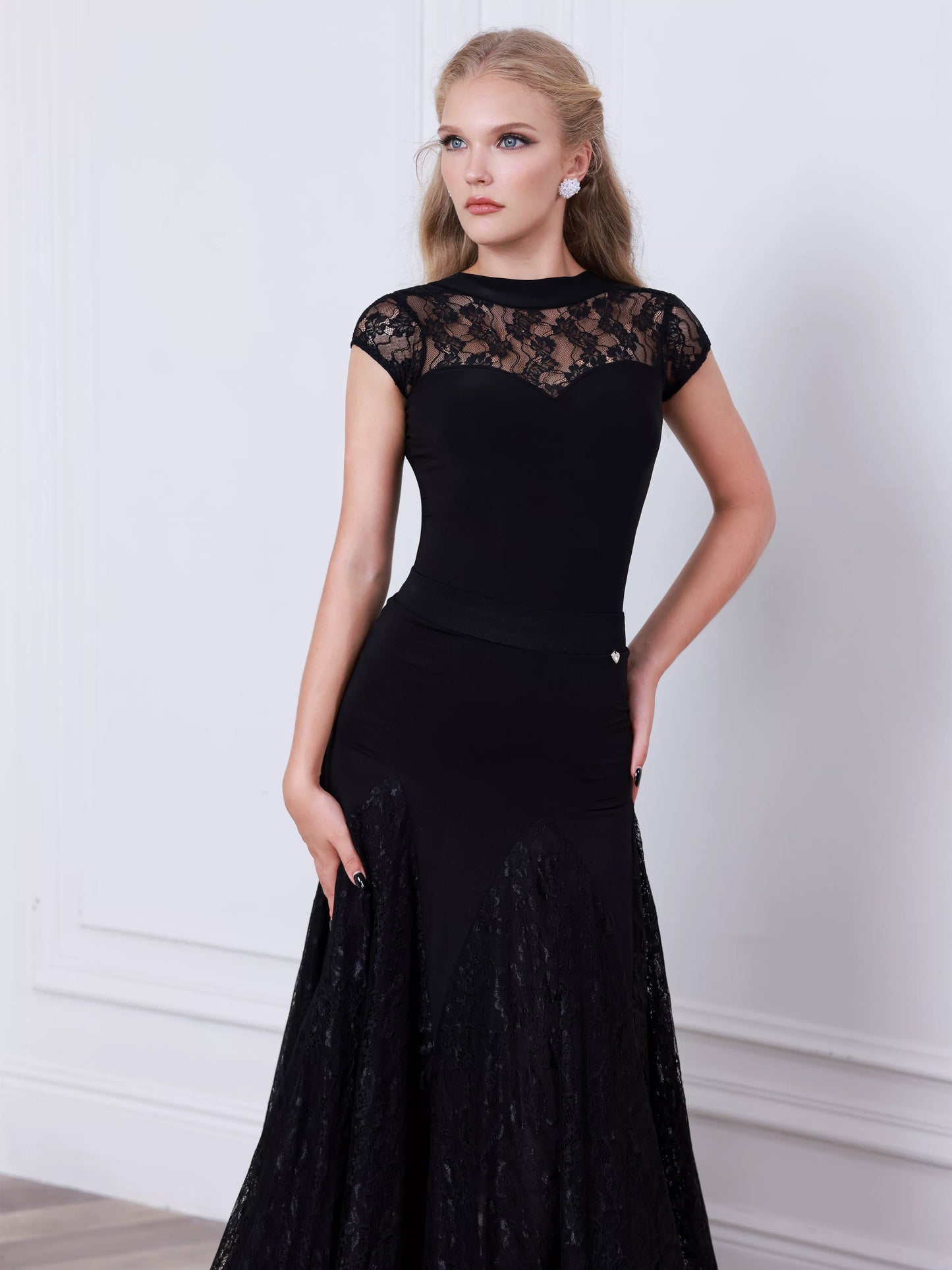 TID ballroom dance skirt and top performance ballroom dance swing skirt and top B058/S008