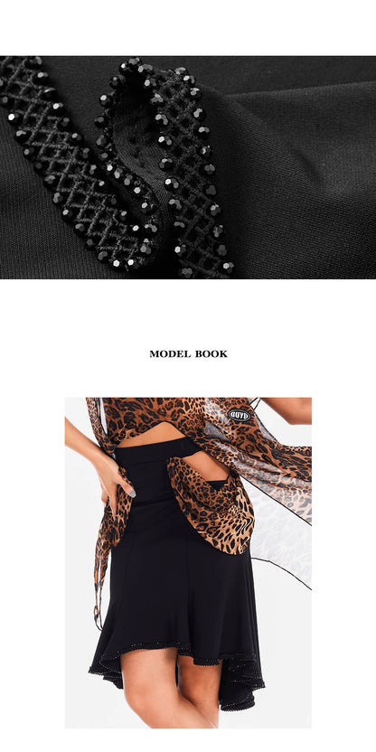 DUYQ "Chasing Leopard Girl" 008 Mermaid Ji Bust Skirt National Standard Women's Professional Latin Dance Practice Suit Performance