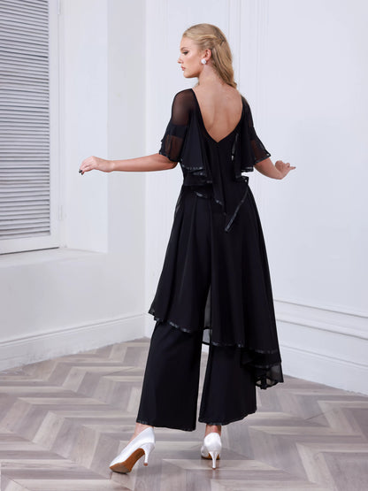 TID ballroom dance top and Culotte skirt high-end ballroom dance suit B061/S040