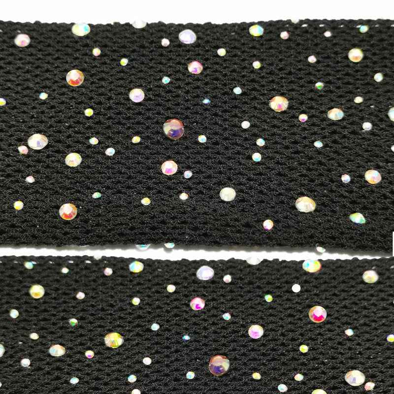 Caramel Hard Mesh Rhinestone Latin Dance Net Socks