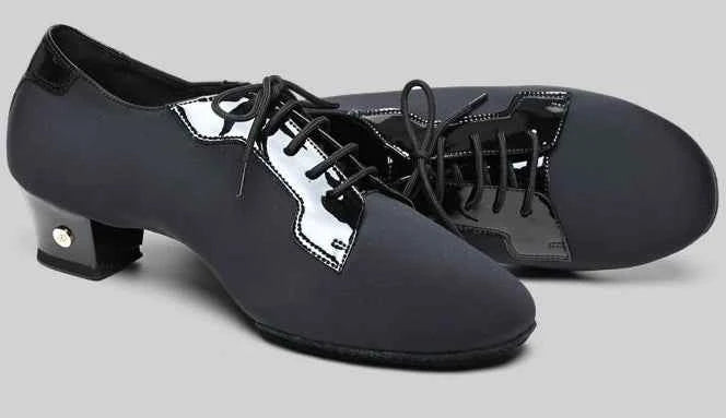 ABA Men's Professional Latin Dance Shoes Elastic Oxford Soft Sole Ballroom Dance Shoes