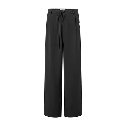 DUYQ men's series 017 thin drawstring lace-up trousers Latin dance professional practice performance clothes black and gray