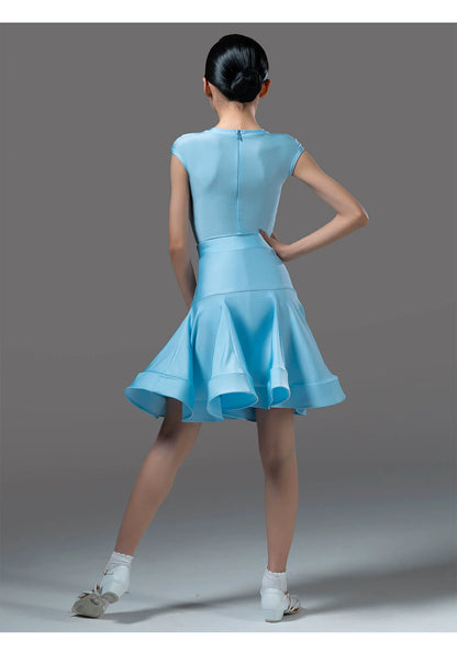 MLX.8991 Latin Dance Suit Children's New Sleeveless Split Suit Grading Regulations Professional Dance Competition Clothing