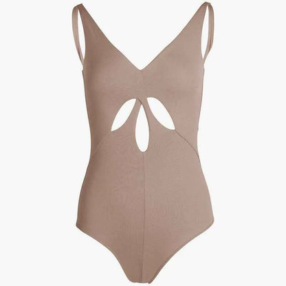 UDANCE Latin dance costume versatile bodysuit slanted shoulder hollow strap Latin dance practice clothes nude