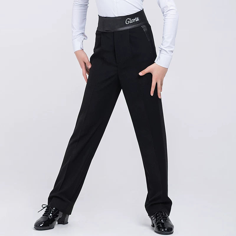 G.DANCE Children's Dance Costume Boys Latin Modern Dance White Shirt Trousers Performance Competition Regulations Uniform 5107
