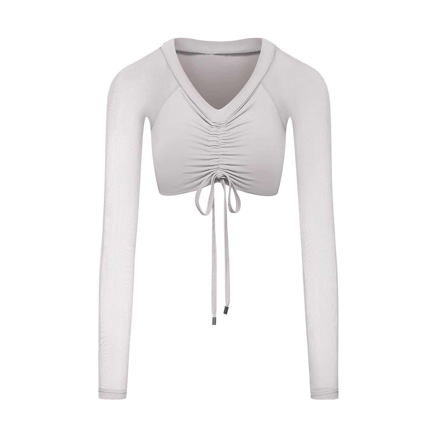 DUYQ children's style "Mountain Awakening Spring" 001 pleated top long-sleeved Latin dance girls' practice clothes professional