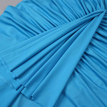 Z0019 Blue High Waist Slim Dress