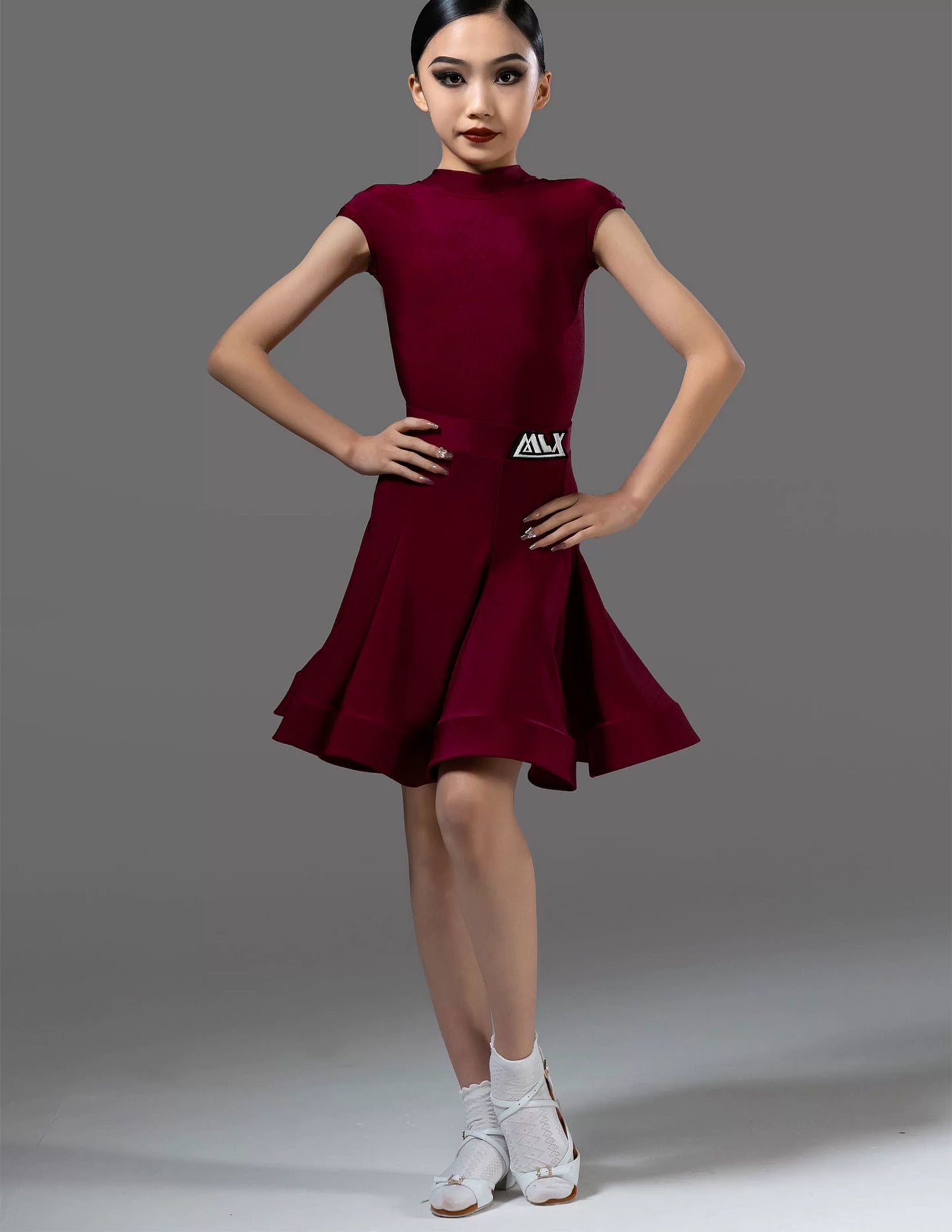 MLX.8988 burgundy children's new Latin dance children's competition clothes big skirt dance performance clothes