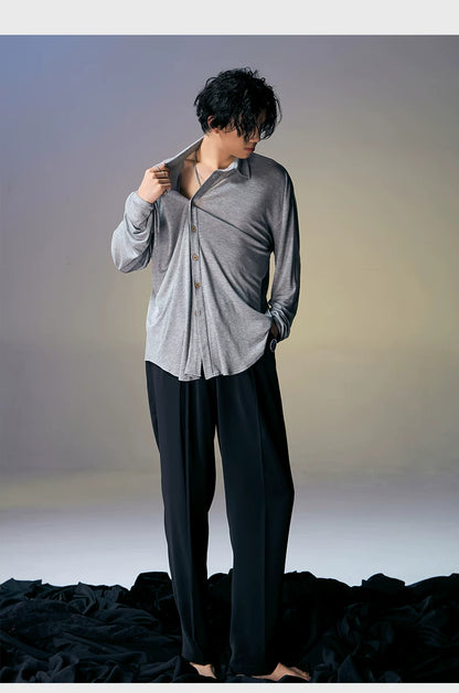 DUYQ "New Men" 018 Classic replica loose shirt top national standard men's Latin dance practice clothes