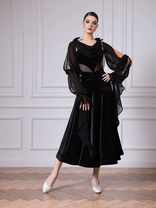 TID women's high-end dance performance suit ballroom dance swing dress