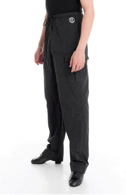 DUYQ "Men's Series" 011 High Street Wind Drawstring Overalls Latin Dance Suit Practice Teaching