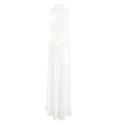 BD2650 slit backless halterneck dress - Mine·Jas