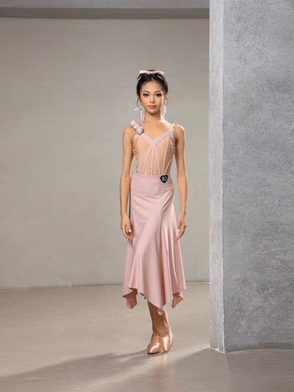 TID ballroom dance practice suit girls  2-piece ballroom dance skirt professional modern dance skirt clothing