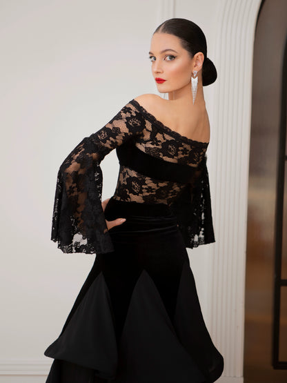 TID ballroom dance skirt professional adult national standard dance performance suit modern dance big swing dress set
