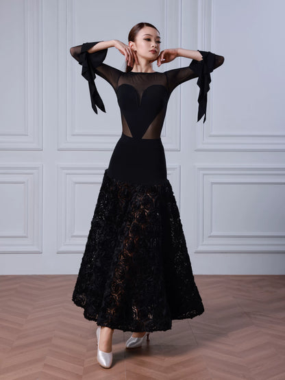 TID modern dance skirt new national ballroom dance skirt flower pendulum skirt high-end ballroom dance suit B079+S048