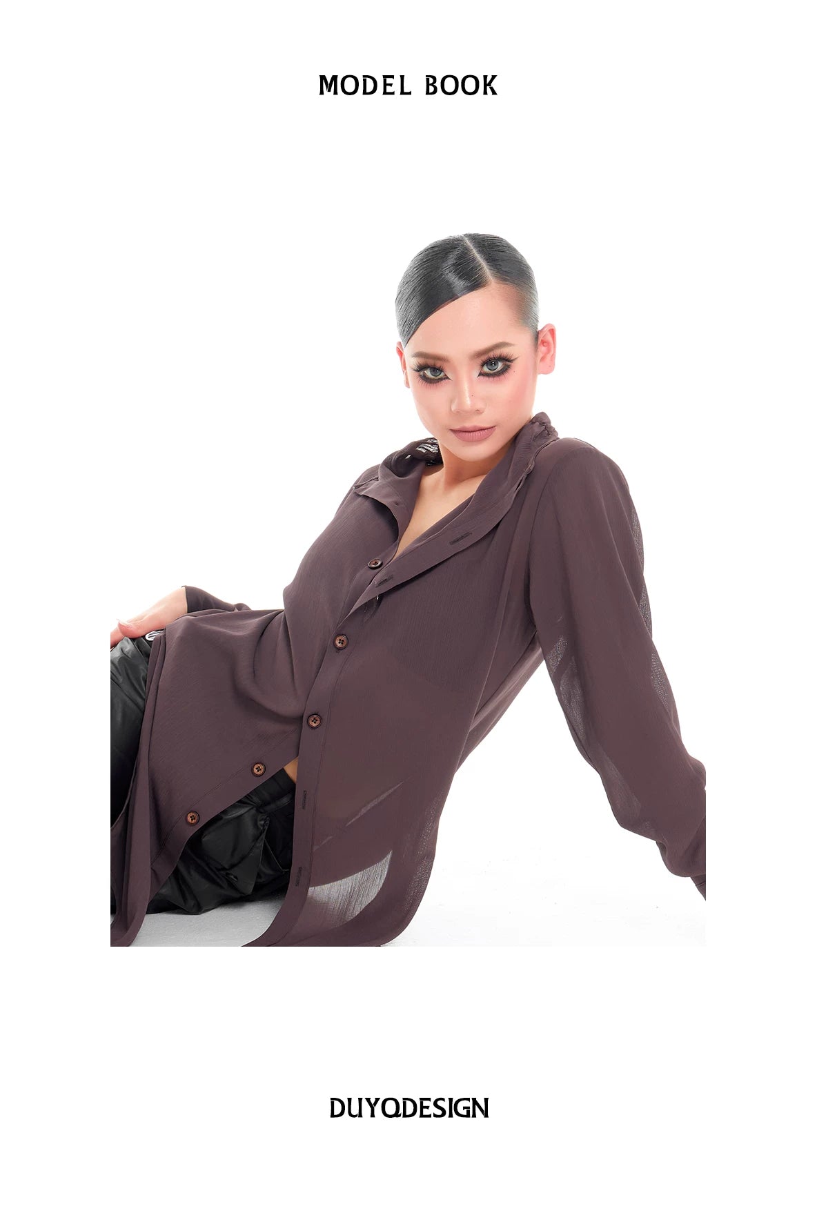 DUYQ "Female Teacher Series" 006 Single-breasted texture long-sleeved top Latin dance suit professional teaching class