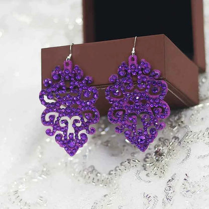 Personality Competition Belly Dance Modern Latin Performance Accessories Hypoallergenic Earrings Diamond Earrings Double Sided - Mine·Jas