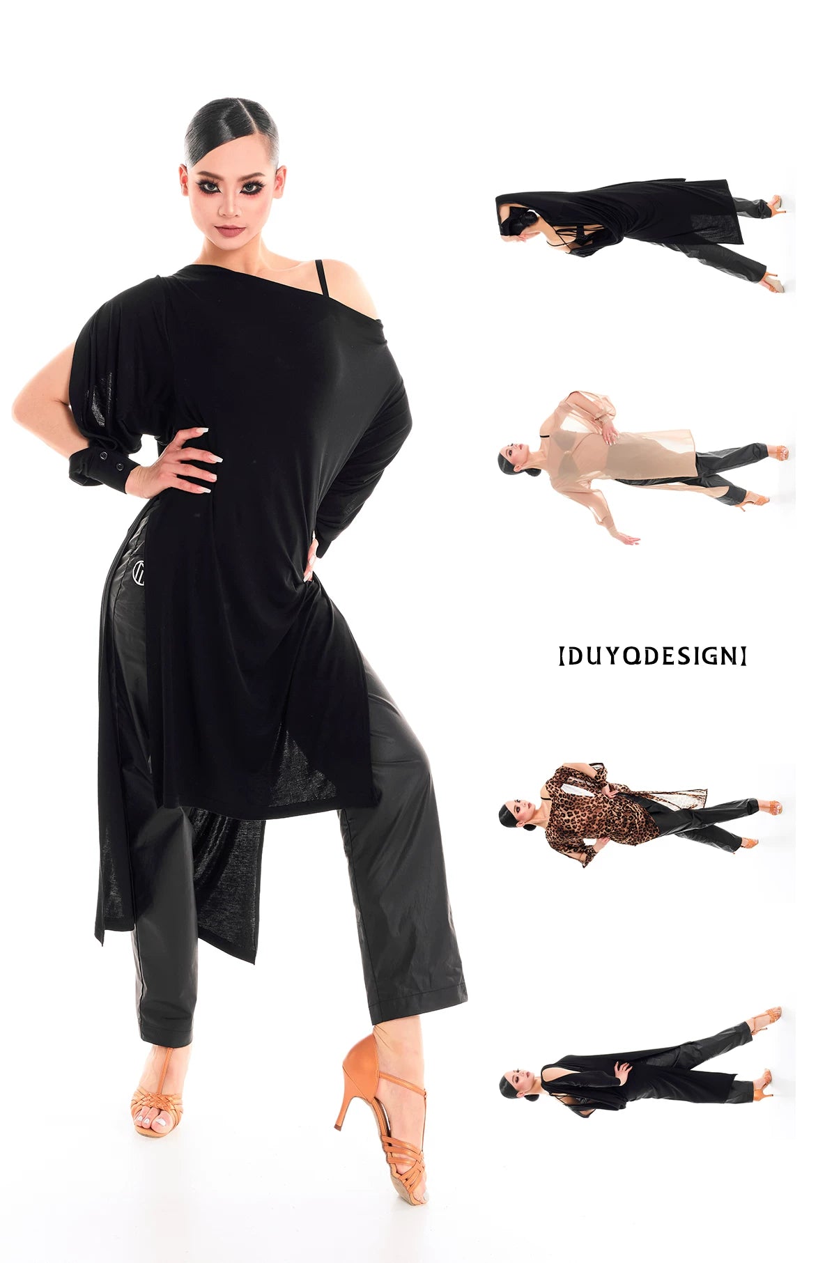 DUYQ "Female Teacher Series" 001 loose long-sleeved one-size-fits-all teaching shirt, national standard women's Latin dance major