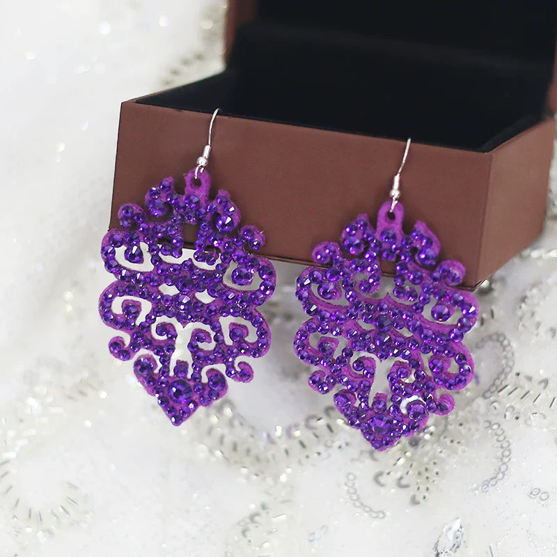 Personality Competition Belly Dance Modern Latin Performance Accessories Hypoallergenic Earrings Diamond Earrings Double Sided - Mine·Jas