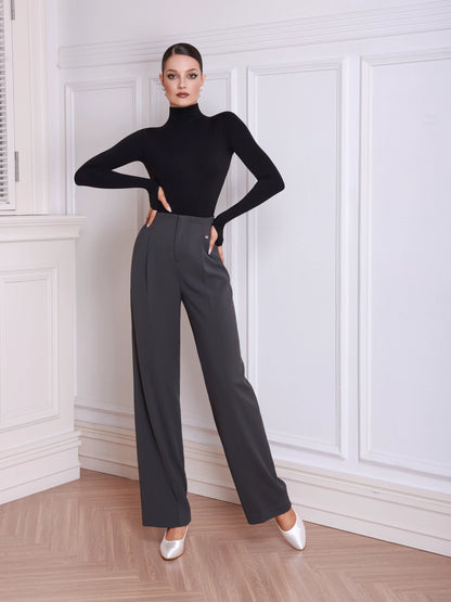 TID high-waisted dance pants thin adult female ballroom dance straight trousers K019