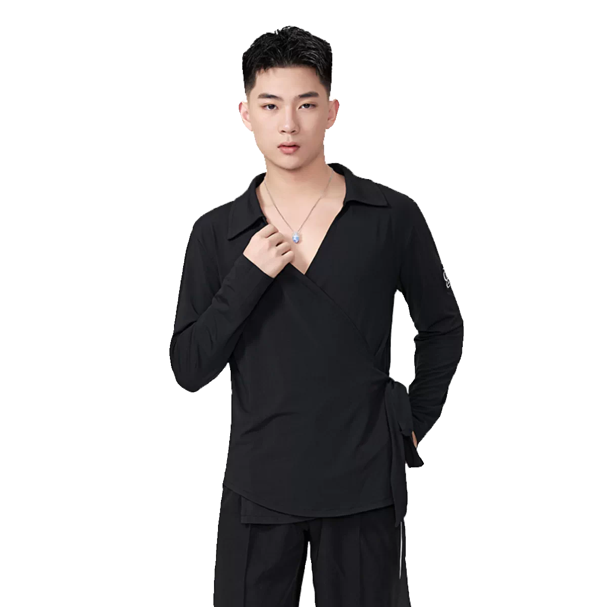BOBO-DANCE.L087 Latin Dance Suit Men's Long Sleeve Top Practice Suit Loose Couple Shirt Premium Shirt Professional Art School Student