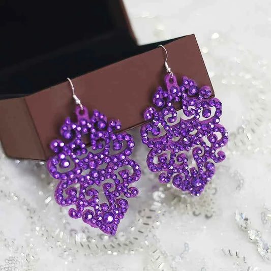 Personality Competition Belly Dance Modern Latin Performance Accessories Hypoallergenic Earrings Diamond Earrings Double Sided - Mine·Jas