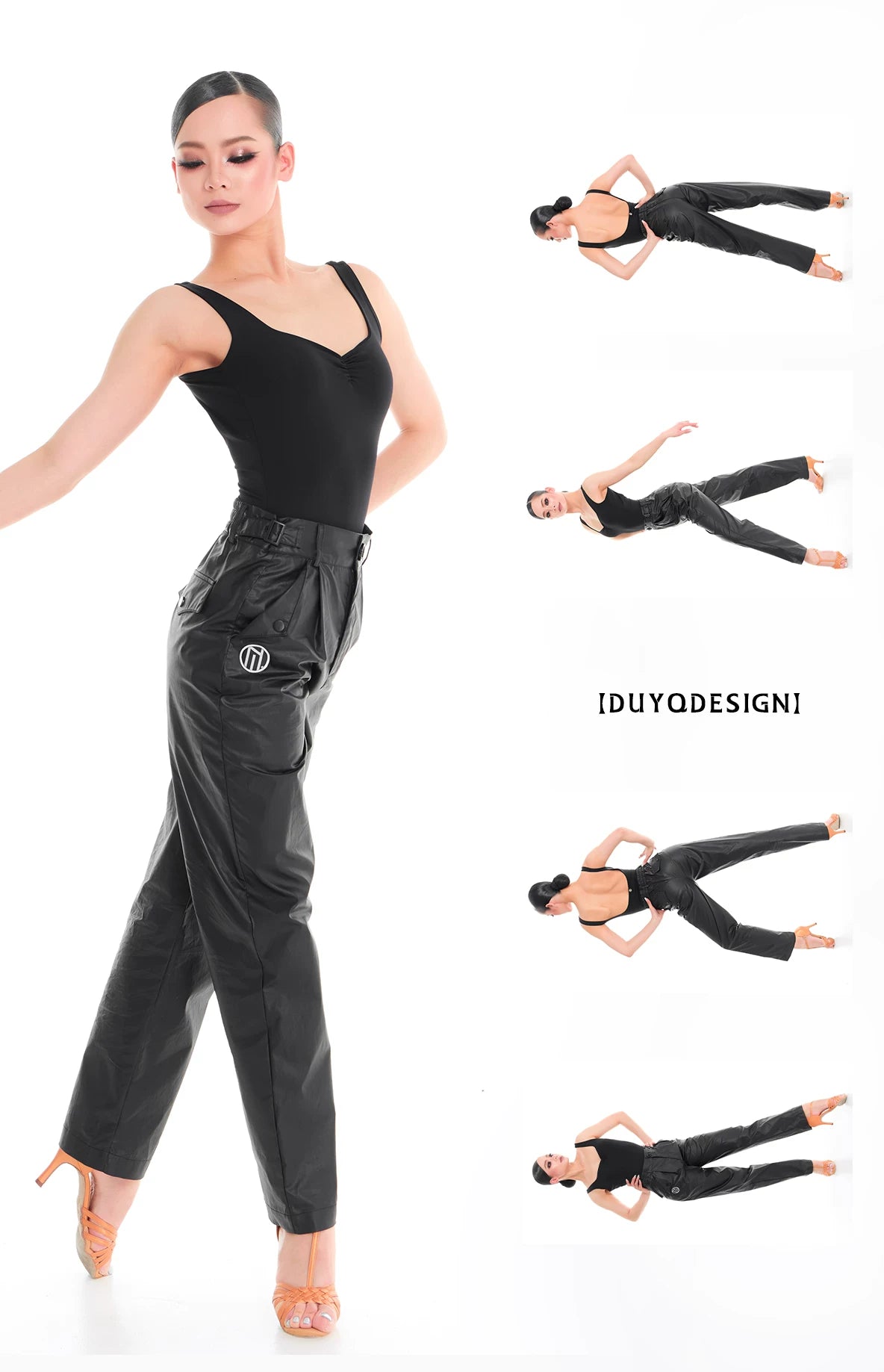 DUYQ "Female Teacher Series" 013 Adjustable elastic belt straight pants Latin dance practice clothes teaching class