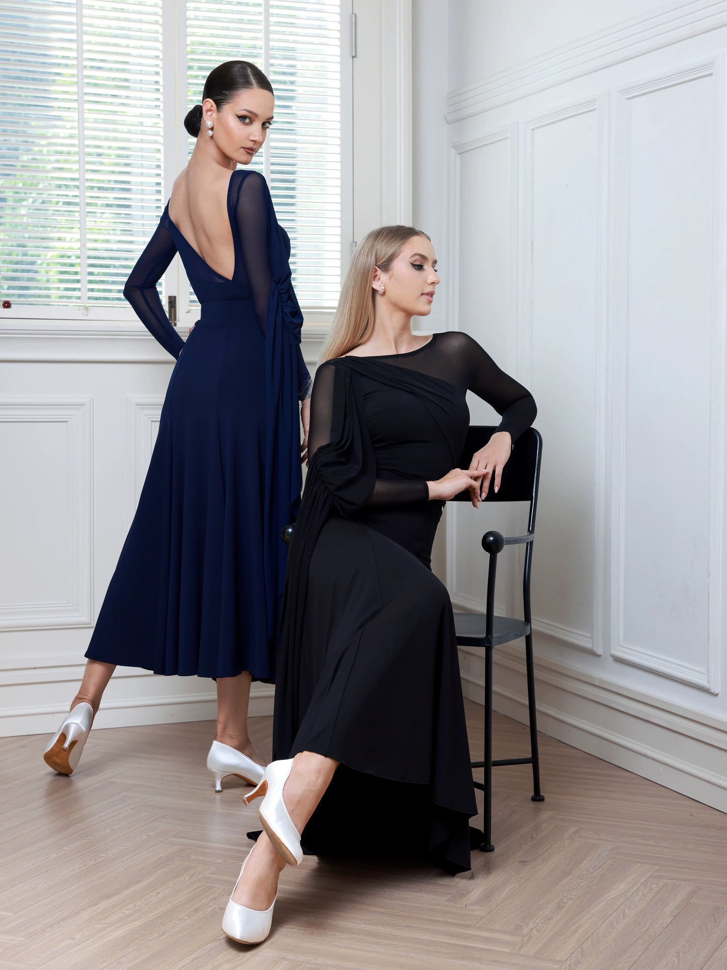 TID women's floating sleeve one-piece top and skirt B069/S043