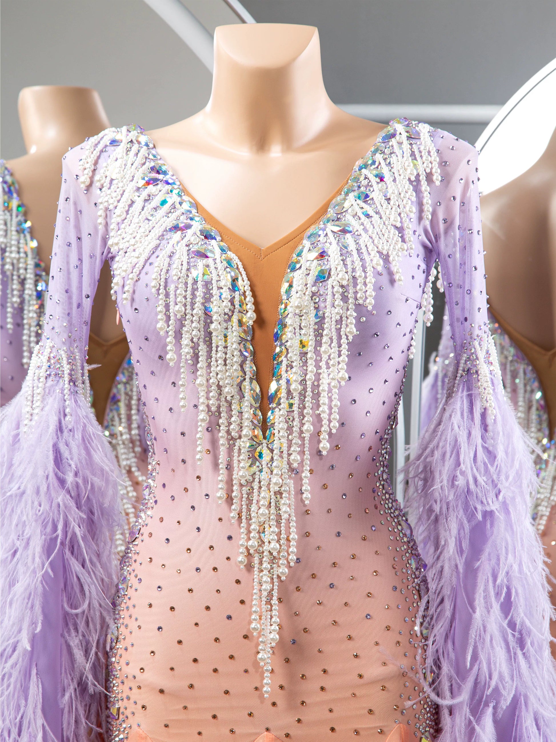 TID M1315 women's ballroom dance dress ballroom dance professional competition costume - Mine·Jas