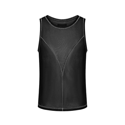 DUYQ "Black and White" Men's 008 Minimalist Herringbone Vest Versatile Single Product National Standard Latin Dance Practice Suit