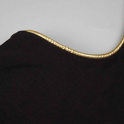 BD2561 Golden Flower Sleeveless Backless Halter Jumpsuit