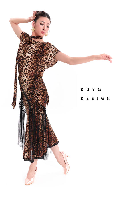 DUYQ "Leopard Hidden, Xia Ying" Modern 003 Original Loose One Size Top National Standard Women's Modern Dance Practice Suit