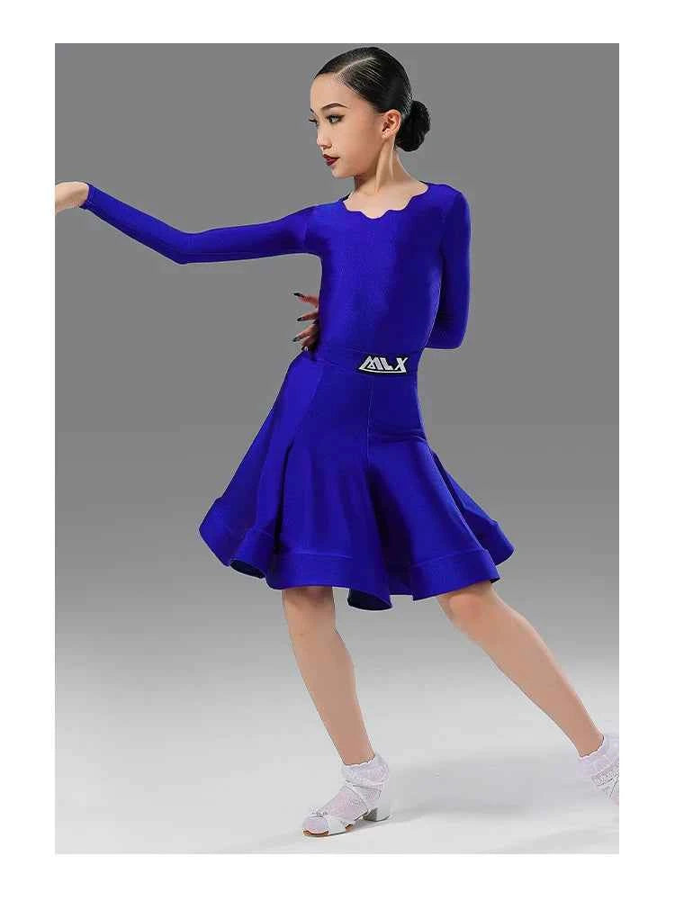 MLX.8955 Latin dance costumes Girls competition costumes Children's dance exam regulations costumes Children's performance costumes