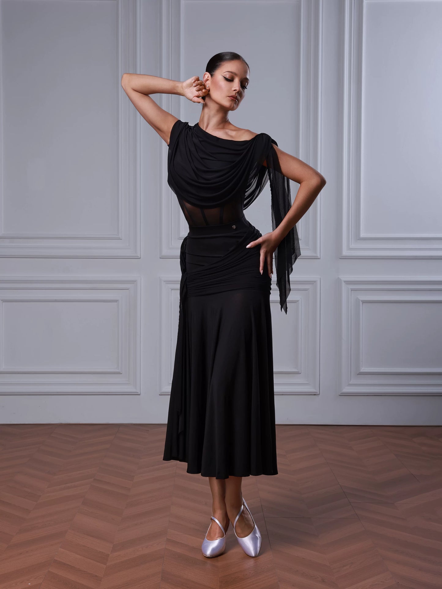 TID modern dance practice suit female ballroom dance practice suit waltz skirt B082/S051