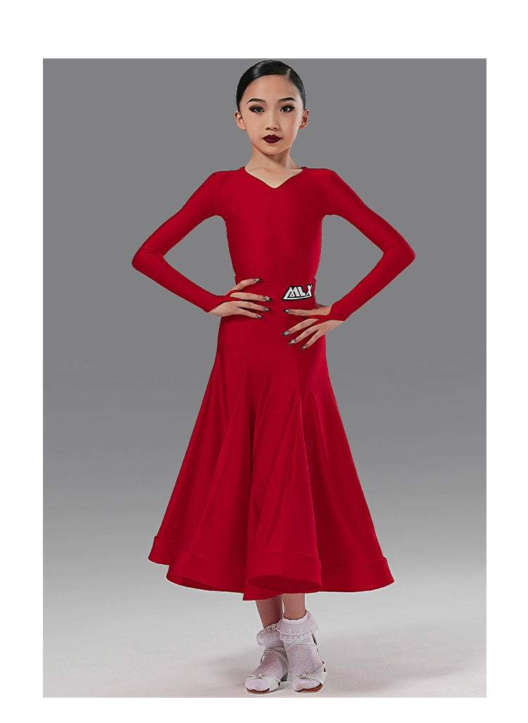 MLX.BJ01 2025 new children's modern dance suit three-piece suit professional Latin dance competition grading regulations clothing