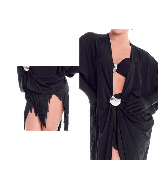 DUYQ "Mountain Awakening Rain Latin" 009 Teacher's Loose Top National Standard Women's Latin Dance Practice Suit Professional