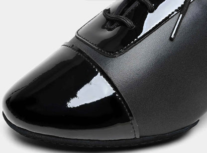 Aba genuine Latin dance shoes professional adult men's leather soft-soled dance shoes middle heel national standard practice dance shoes